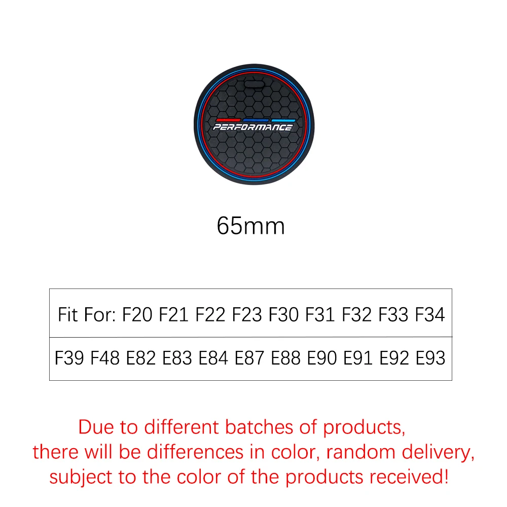2Pcs Anti-Slip Cup Mat For BMW F10 F30 F15 E60 E83 F01 G11 F25 G01 E91 G02 F15 G05 E70 F16 G06 M Car Coasters Cup Holder Mats
