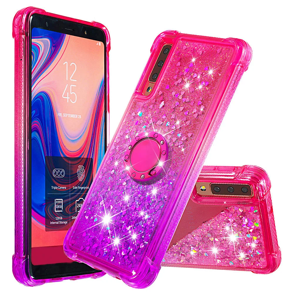 Силиконовый чехол для A750 Samsung Galaxy A7 2018 чехол-бампер защитный с зыбучим песком |