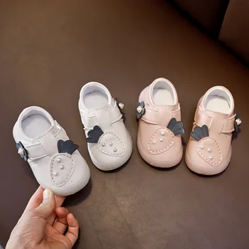 

Baby Shoes Girls Soft Sole First Walker Fashion Toddler Leather Shoes Infant Cartoon Carrot Prewalker Autumn
