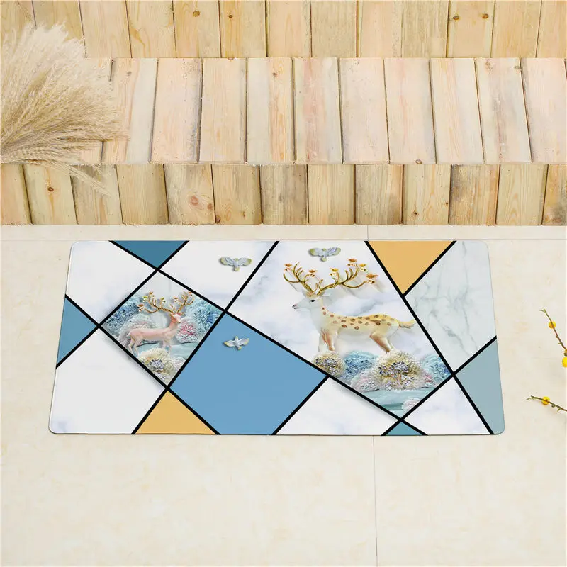 12 Marble Pattern Entrance Doormat Kitchen Mat For Floor Door Mats Non-slip Home Mat PVC Soft Skin Rugs Waterproof Welcome Carpet - Цвет: 12