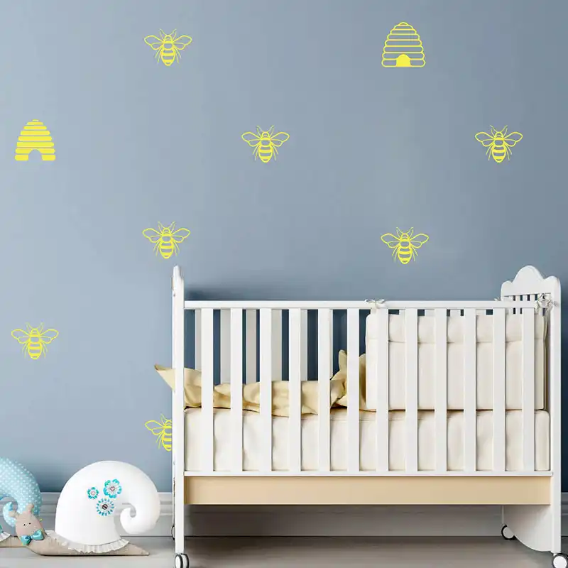 Linda Abeja Colmena Pared Pegatina Bebe Guarderia Ninos Habitacion