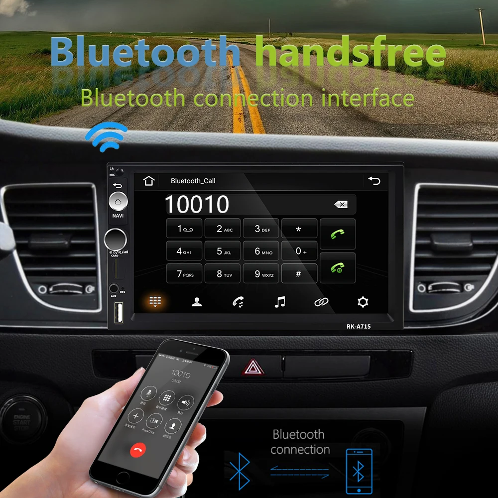 AMPrime Android Автомагнитола 2 din " автомобильный мультимедийный плеер авторадио bluetooth Aux FM USB Авто Радио Зеркало Ссылка аудио MP5 плеер