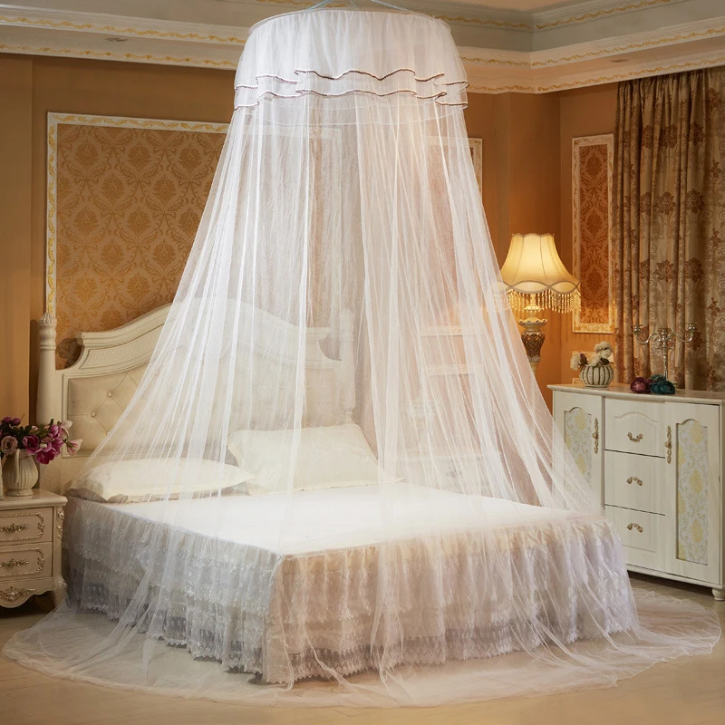Круглые кружевные балдахины для кровати романтическая подвесная
