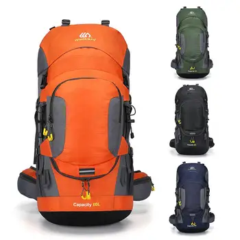 

Sports Outdoor Backpack 60L Mountaineering Bag With Rain Cover Hiking Bag Climbing Cycling Backpack Unisex 60L Large Capacity