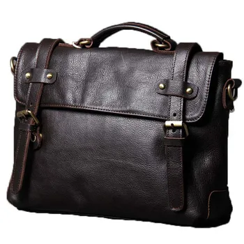 

Bag Men Briefcase Luxury Male Handbag Genuine Leather Shoulder Messenger Bag Schoolbag First Layer Cowhide Simple Original Soft