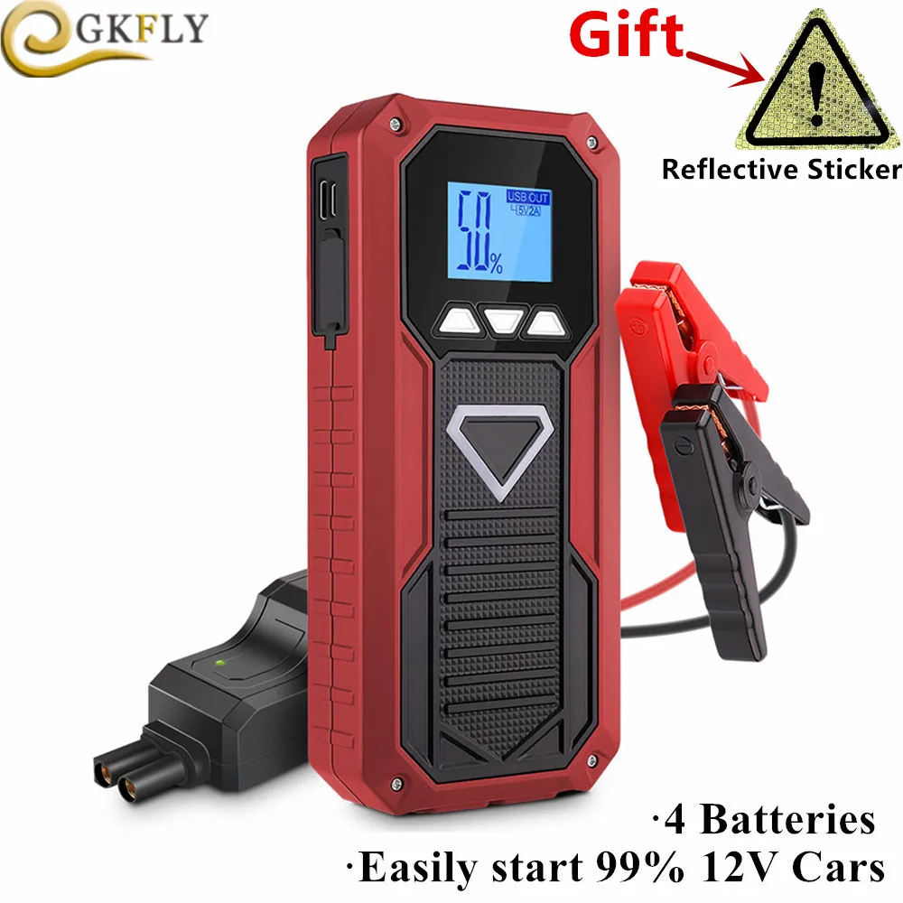 

2019 Multifunction Jump Starter 4 Batteries Quick Charge Power Bank 12V 800A Auto Starting Device Battery Booster Voiture