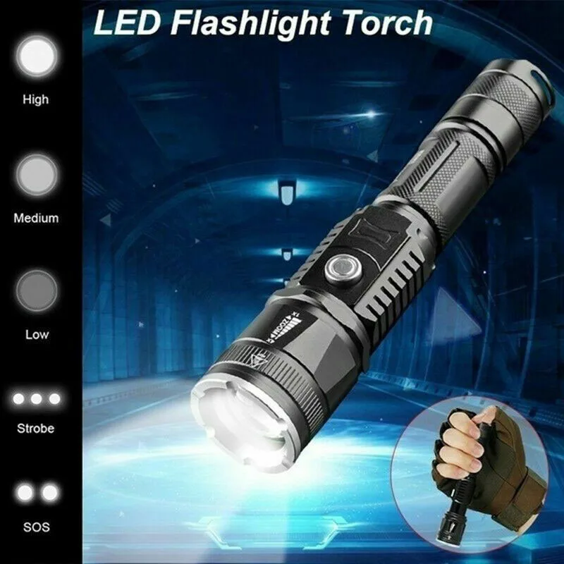 

Led Flashlight Ultra Bright Torch T6 Camping Fishing Cycling Light Waterproof Zoomable Bicycle Light Use 3*AAA Batteries