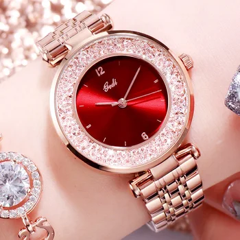 

Ladies Watch Luxury Personality Flow Rhinestone Stainless Steel Watchband Women Watch Gifts Quartz Quicksand Drill Reloj Mujer