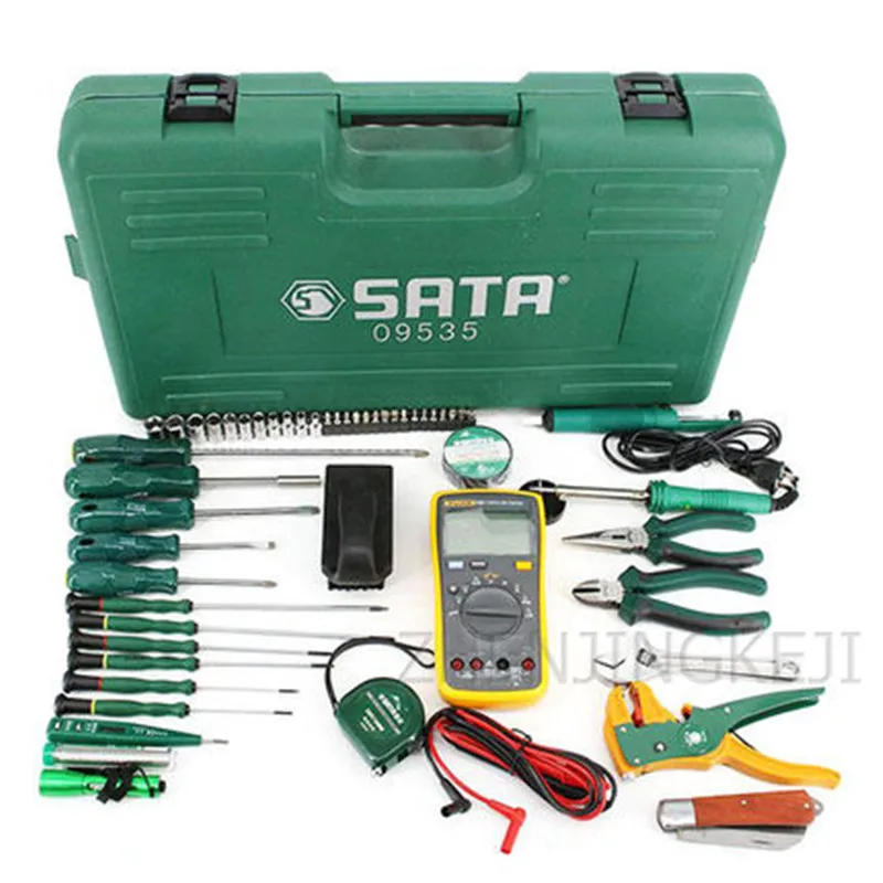 

53 Pieces of Telecommunications Tools Electrician Special Set Toolbox Home Hardware Tools Comprehensive Combination