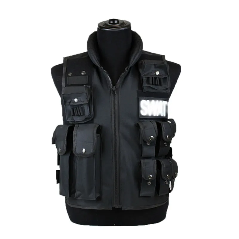 

Men Tactical Vest Multi-pocket Outdoor Waistcoat Military Training CS Waistcoat swat Protective Modular Security Vest Hunting