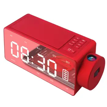 

10W LED Digital Dual Alarm Mirror Clock Wireless bluetooth Bass Speaker FM Radio+2 USB Charger Ports Music Player Snooze Tempera