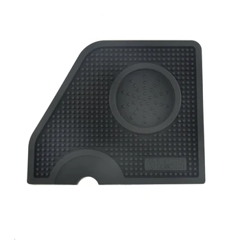 

New Arrival Coffee Tampering Corner Mat Pod Tool Made for Barista Silicone Coffee Tamper Mat Black