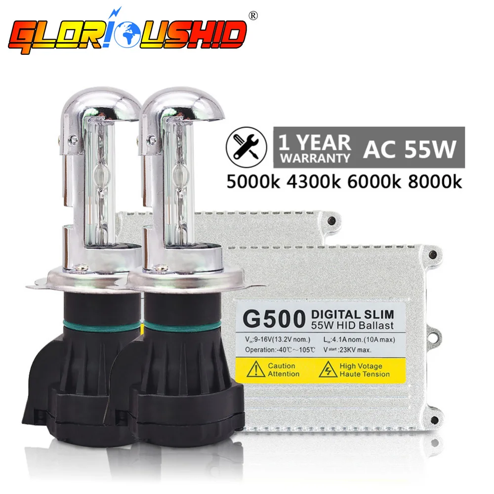 Биксеноновые H4 HID Kit AC 55W Hi/Lo ксеноновые лампы G500 Ксеноновые балласты для