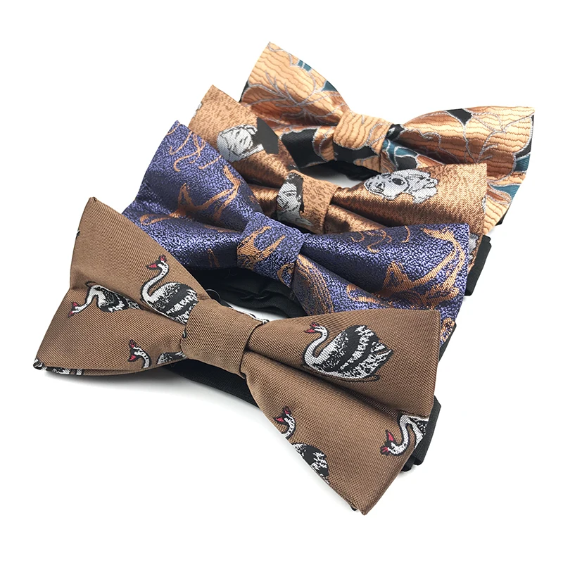 Party Wedding Bow Tie for Men Luxury Polyester Woven Mans Bowtie