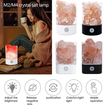

Table Salt Light M2 USB Input Portable Decoration Home Bedroom Desk Night Light Air Purifier Lamp 3W Indoor Lighting