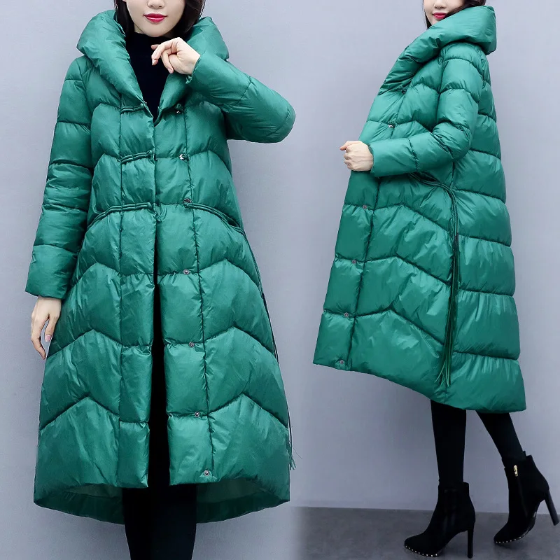 

Long Cool by Age Versatile Warm Elegant Soft And Comfortable Fashion Commuting Cotton-padded Clothes/Cotton Coat