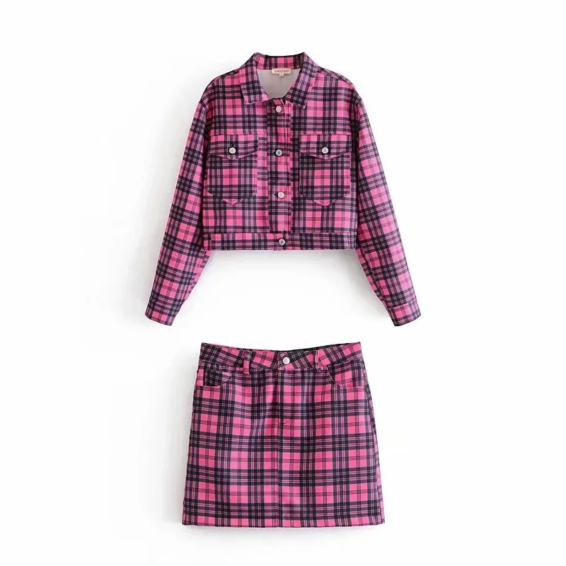 

2018 Autumn Jacket Women's Versitile Fashion Fold-down Collar Short College Style Pattern Jacket Long-Sleeve Top