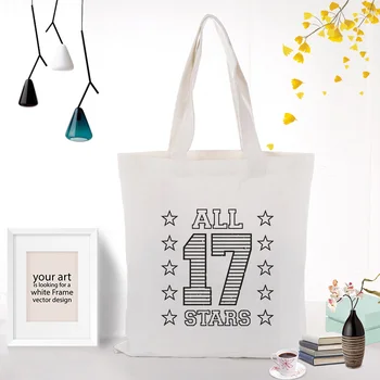 

Text type Canvas Tote Bag Handbag Shopping Bag Custom Print Logo Text DIY Daily Use Eco Ecologicas Reusable Recycle