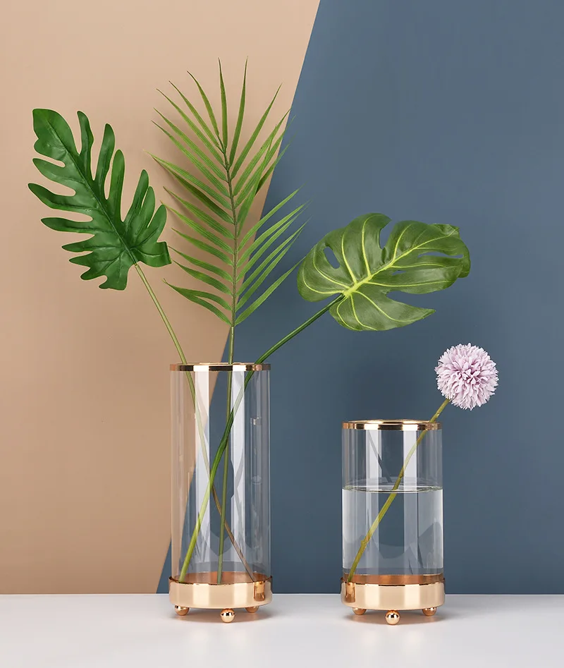 Transparent Glass Vase Decoration Living Room Dried Flowers Large Hydroponic Phnom Penh European Flower Arrangement | Дом и сад