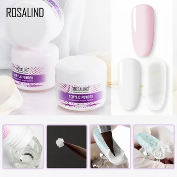 

Rosalind 30/90ml Acrylic Powder Clear Pink White Carving Crystal Polymer 3D Nail Art Tips Builder Manicure Nails Acrylic Powder