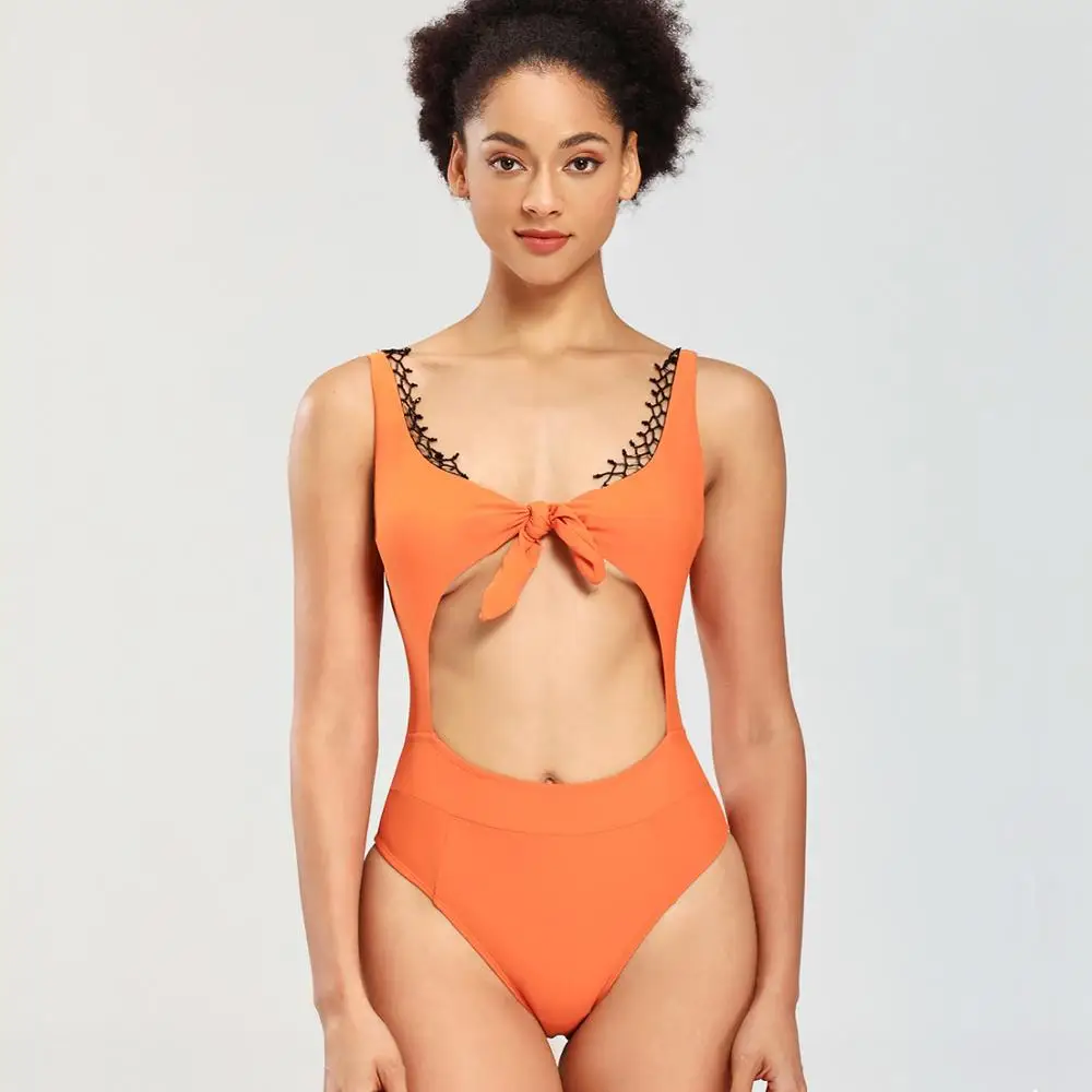 

2020 Women's Sexy Orange Cross Bikini Swimsuit Swimwear Set Bikinis For Women Push Up Bikini Swimsuits Woman