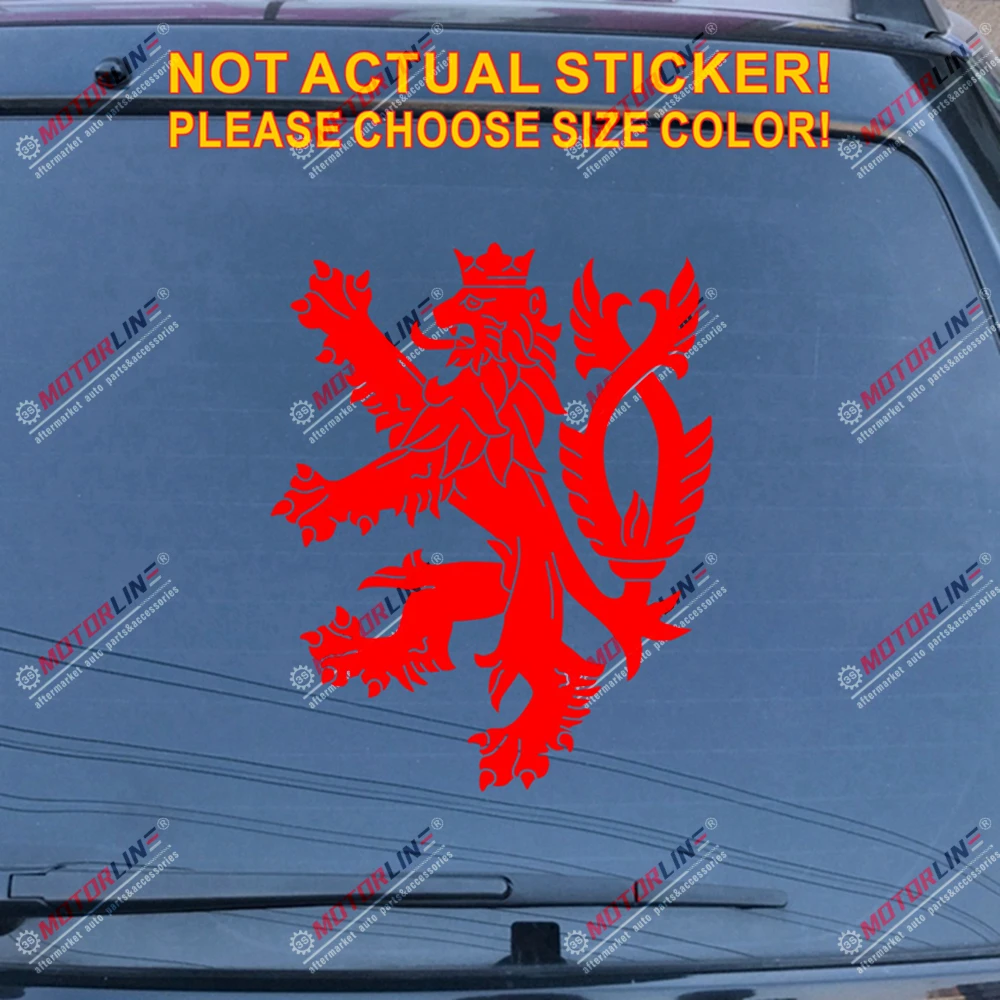 Чешская наклейка с изображением Льва наклейка чехи автомобиль винил выберите размер и цвет без bkgrd b - Название цвета: Красный