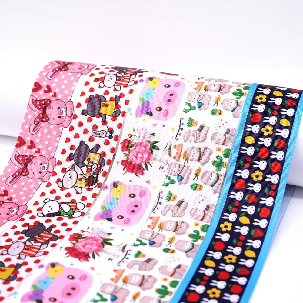 

DIY craft supplies cartoon character printed grosgrain ribbon, satin ribbon 50 yards. 30606-