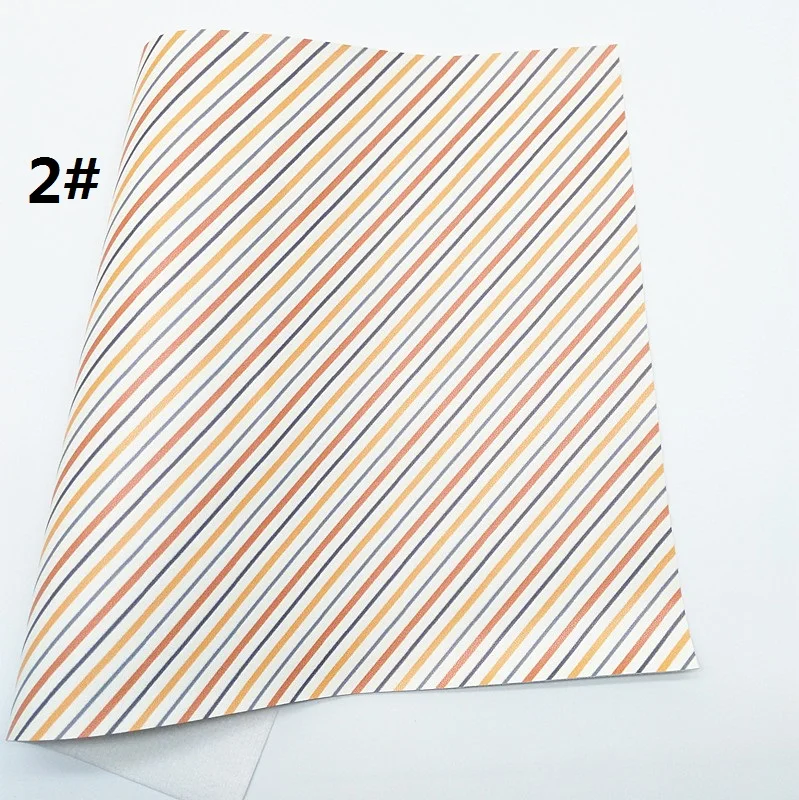 2 1 шт. 21X29 см полосатые пледы искусственная кожа ткань, искусственная кожа листы, кожа для изготовления бантов leosynthecodiy S148 - Цвет: 2