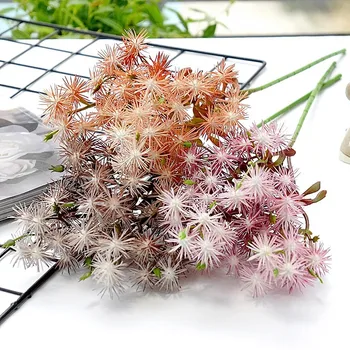 

Sea urchin grass for artificial flower arrangement decoration Plastic pine needle fake plants wreath