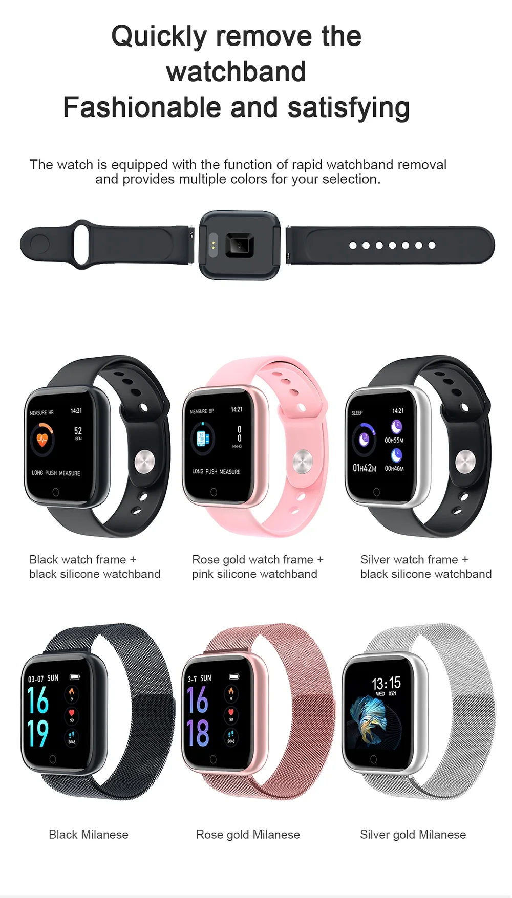 New Waterproof smart watch fitness tracker P68 p70 heart rate monitor Women Smartwatch VS P68 N99 iwo8 9 for Android IOS Apple