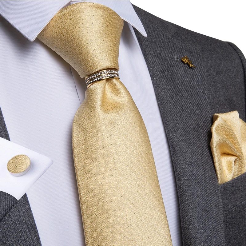 Мужской галстук, золотой, синий, красный, бирюзовый, с узором пейсли, Однотонный, Цветочный, качественный, Свадебный галстук для мужчин, галстук, кольцо, Hanky, запонки, шелковый галстук, набор, дизайн DiBanGu - Цвет: JZ03-7024