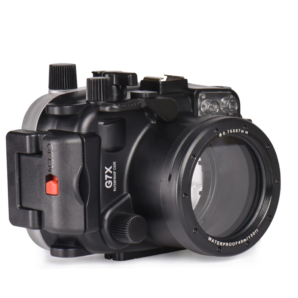 130FT/40M Underwater Depth Diving Case For Canon PowerShot G1X Mark II III G7X II G5X G9X Waterproof Camera Housing Cover Box