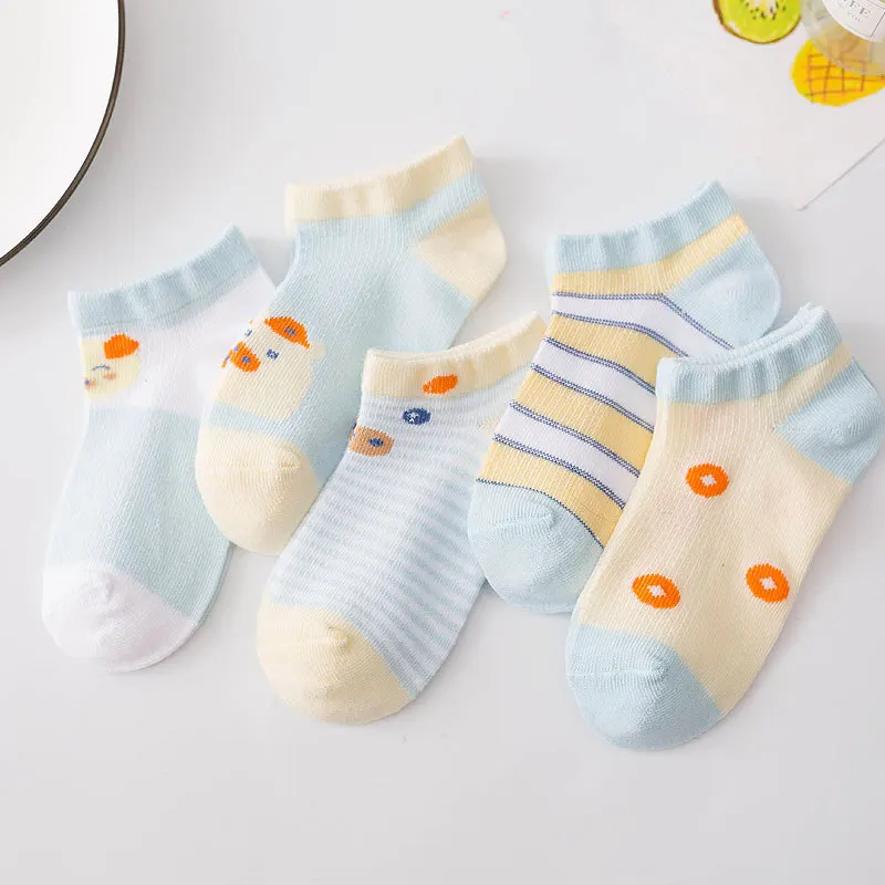 Детские носки 19, носки без рисунка сетчатые Носки дышащие носки-башмачки для малышей, милые хлопковые носки для младенца