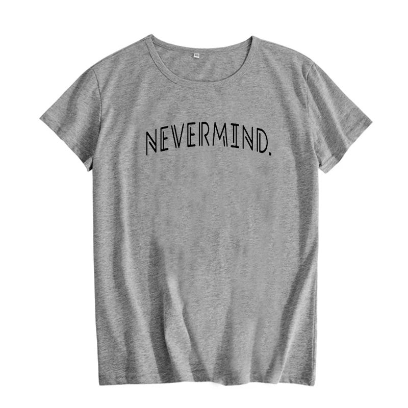 Футболка женская Nevermind черная/белая футболка в стиле Харадзюку панк рок|tee shirt