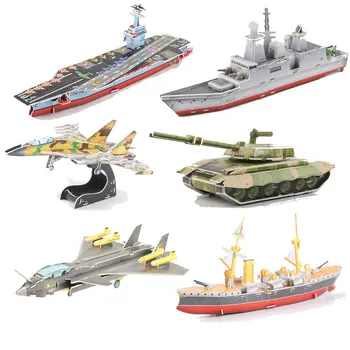

Craft Toys The Aircraft Carrier Strategy of Ship Tanks Aircraft Educational Toys for Children 3 D Paper 3 D Puzzle DIY
