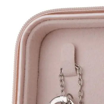 

Portable Jewelry Box Storage Organizer Zipper Portable Women Display Travel Case Hot Sales
