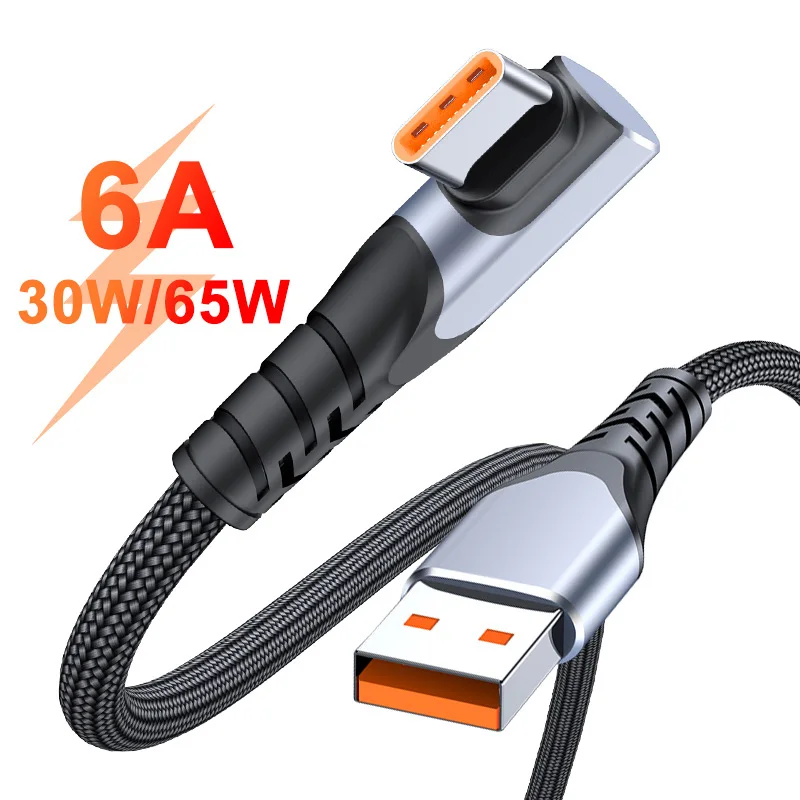 6A USB Type C Cable For Huawei P40 P30 Mate 40 30 66W Quick Charge Xiaomi Redmi Note 8 K40 Fast Charging Charger | Мобильные