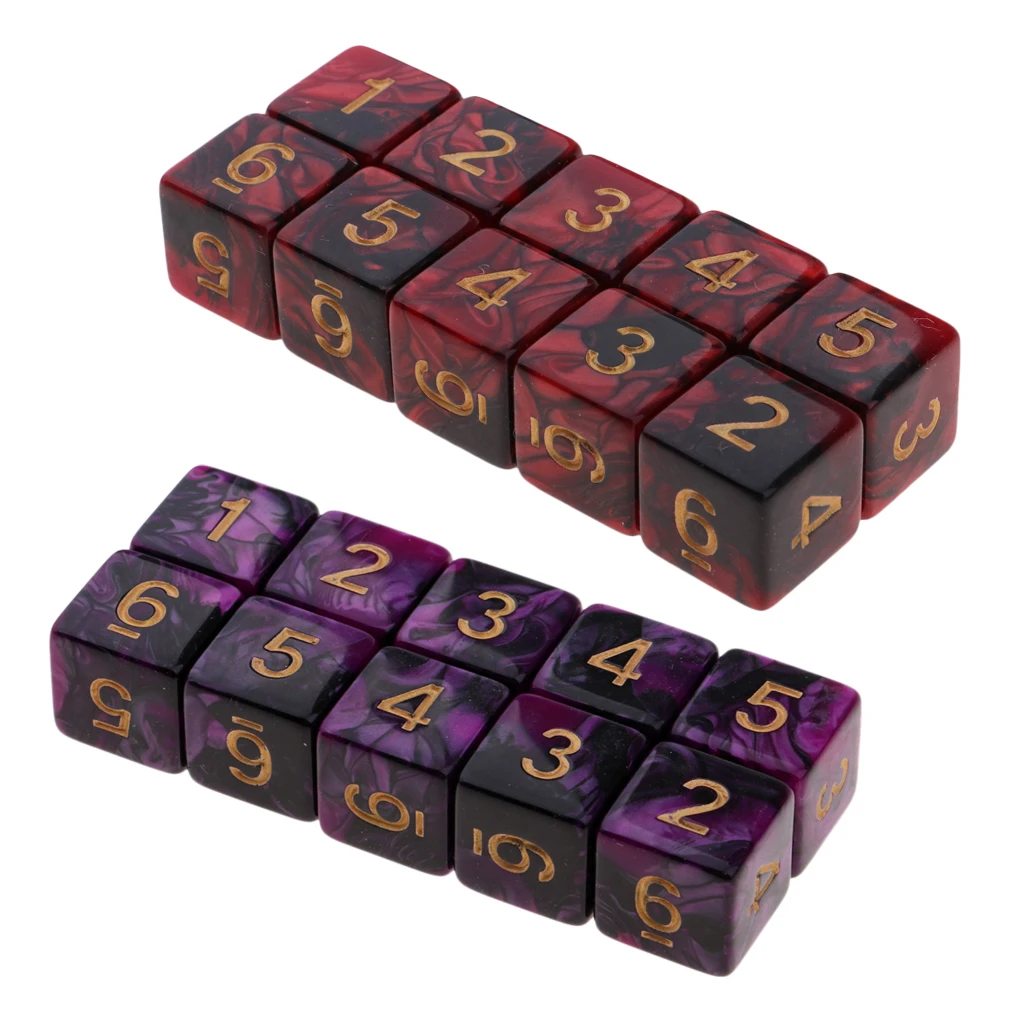 20pcs 6-sided Game Dice 16mm Dice For Board Games/Teaching Math