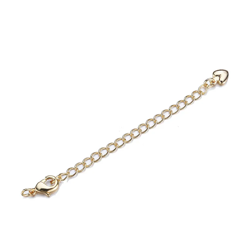 

Gold-plated Peach Heart O-shaped Lobster Clasp 7cm Extension Chain Fit for Bracelet Necklace Jewelry Diy Accessories Findings