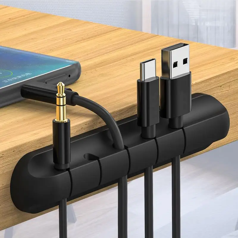 VIERUODIS органайзер для кабеля силиконовый usb кабель намотки рабочего стола