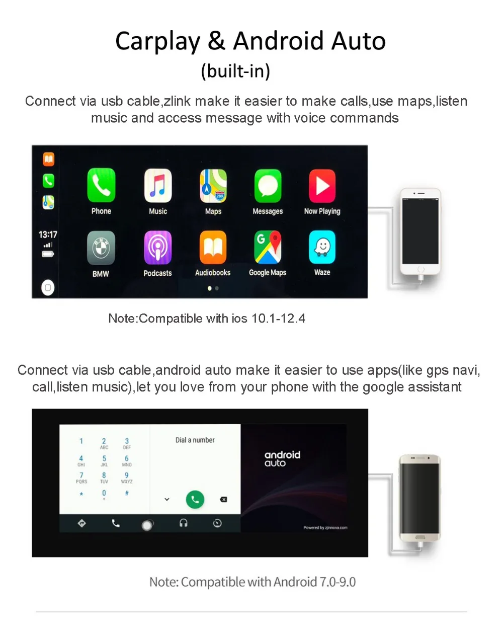 HFCYJIA 10,2" Android 9,0 система автомобильный экран для BMW F20 F21 F22 F23 12-17 gps Navi BT Carplay 8 Core 4+ 64G ram AUX wifi 4G ips