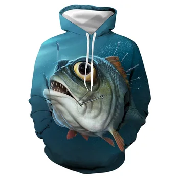 

Selling Men Fishing Clothing 3D Digital Printed Hooded Sweater Jacket with hat Outdoor Cycling Sport Sweatshirt Fishing Clothes