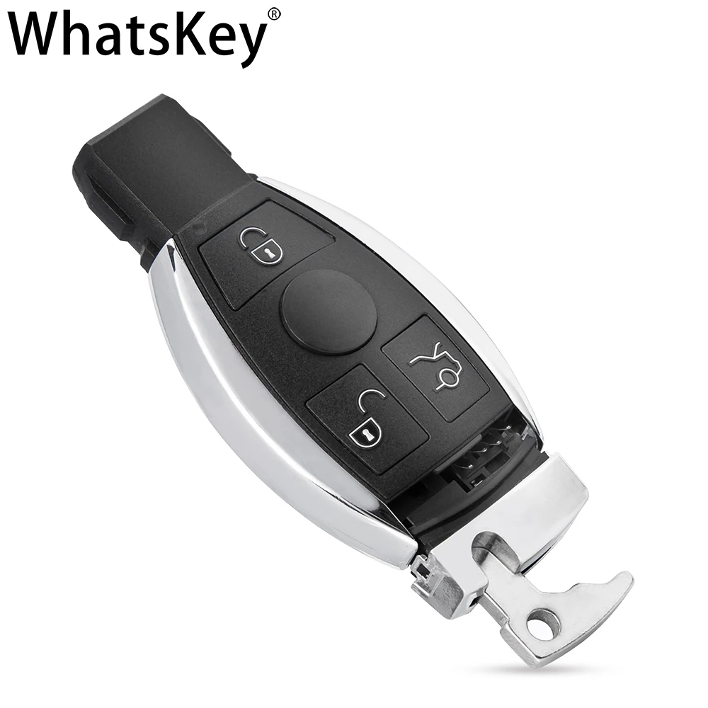 WHATSKEY KEYLESS ENTRY SMART REMOTE KEY SHELL 2 BATTERY HOLDER FOR MERCEDES BENZ C E S CLASS W211 W210 W204 W205 W212 GLK GLA