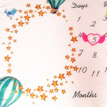 

Baby Milestone Photography Blanket Hot Air Balloon Pattern Flannel Blankets