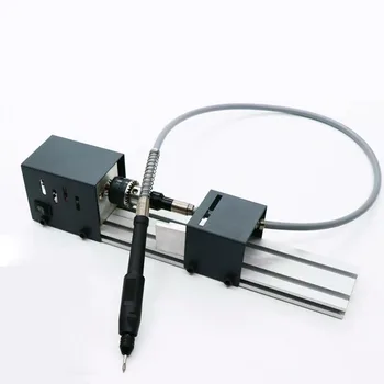 

80W Machine Mini Lathe DIY Woodworking Lathe Machine Grinding and Polishing Beads Polishing Drill Rotary Tool Wood Working Beads