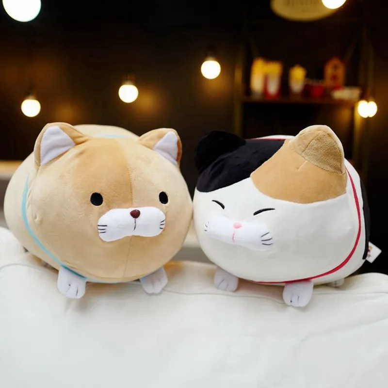 

Hot Selling down Cotton Party Attitude Beard Steamed Bread Fortune CAT'S Plush Toy-Processing Customizable Logo Recruit Agents