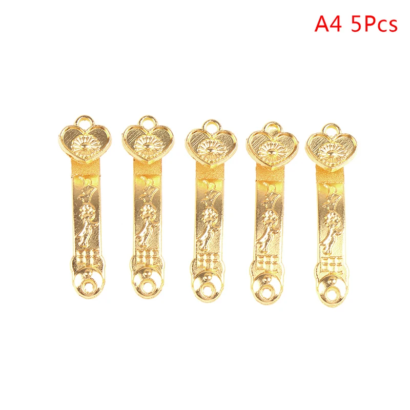 5pcs/10Pcs 1:12 Dollhouse Miniature Golden Brick Mini Copper Cash Gold ingot Gold abacusDolls House Accessories For kids gift 10