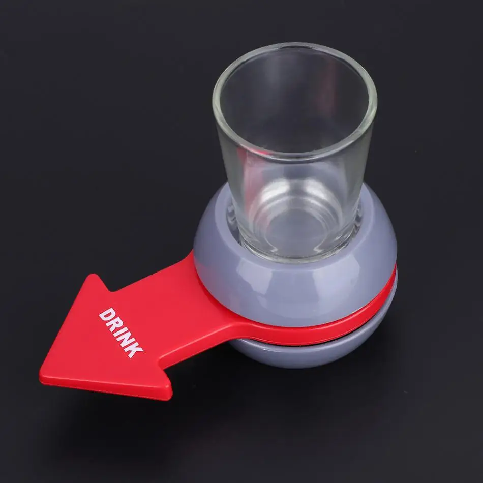 Funny Shot Spinner Party Game Rotatable Arrow Beer Wine Glass Cup Kit Spin The Shot Drinking Game Gifts Entertainment 2019
