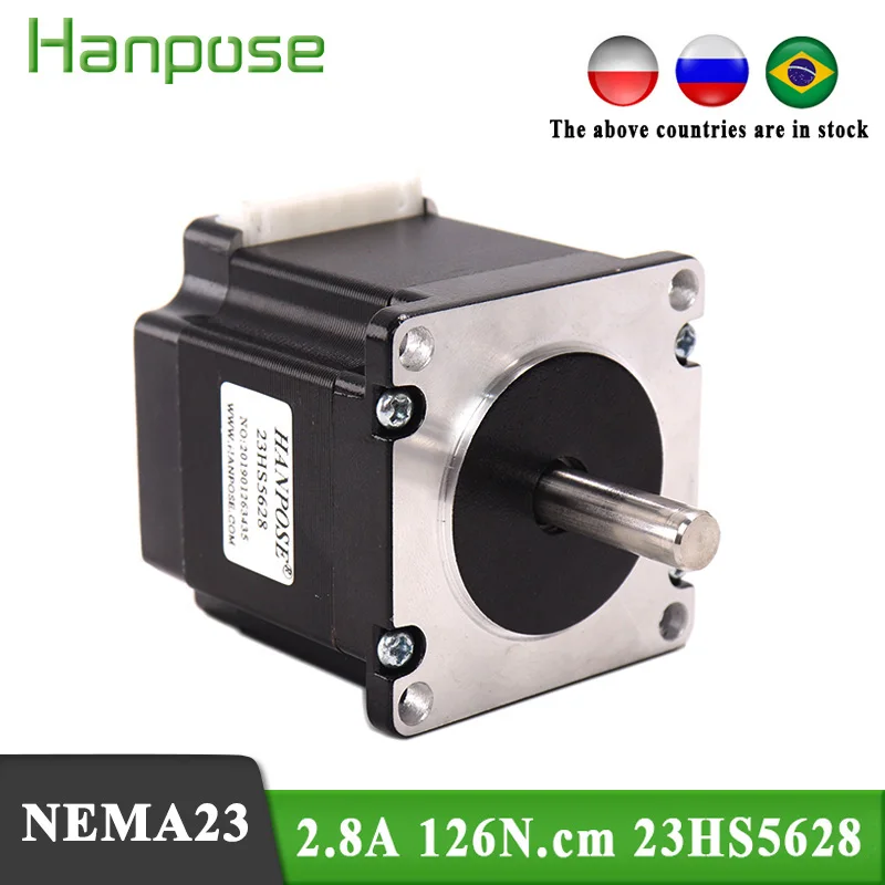10 шт. NEMA23 шаговый двигатель 23HS5628 56 мм 2.8A 126N. См 4 свинец 57 мотор с последовательным