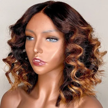 

Short Bob Loose Wave 13x6 Lace Front Human Hair Wigs with Baby Hair Brazilian Full Lace Wig for Black Women Natural Hairline